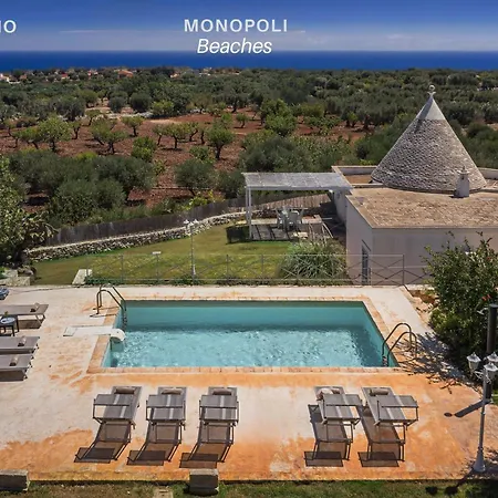 Villa Helloapulia Blu Ocean - Panoramic Trulli With Sea View, Private Pool And Garden -
