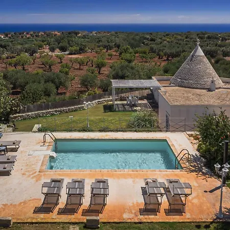 Helloapulia Blu Ocean - Panoramic Trulli With Sea View, Private Pool And Garden -