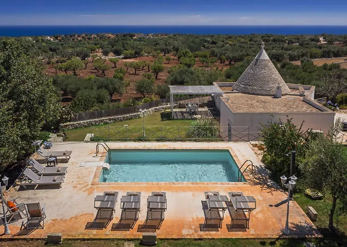 Helloapulia Blu Ocean - Panoramic Trulli With Sea View, Private Pool And Garden - - Pet Friendly
