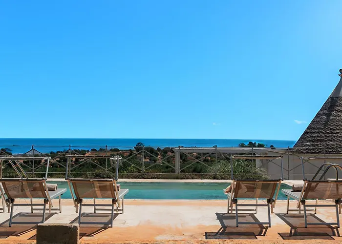 Helloapulia Blu Ocean - Panoramic Trulli With Sea View, Private Pool And Garden - - Pet Friendly ヴィラ *